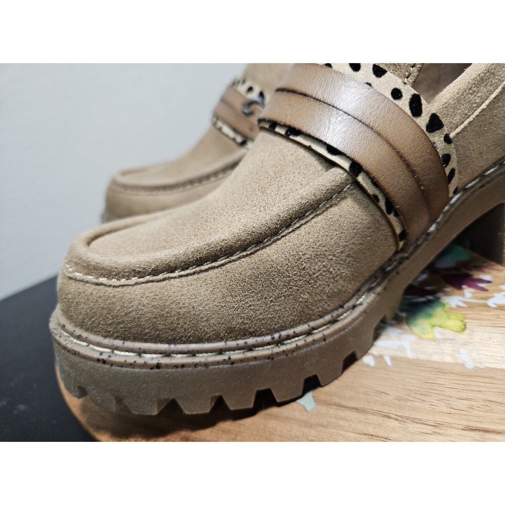 BLOWFISH Malibu Lahtay *NWOB* Lug Sole Loafer Vegan Platform Animal Print Sz W/7 - Picture 12 of 16